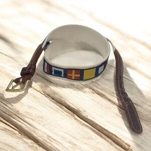 J BAILEY nautical flag belt  leather ends BAILEY boys size 26